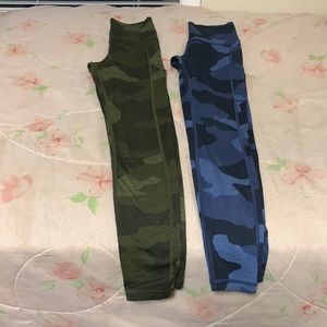 Two sets of Aerie Off-Line XS leggings